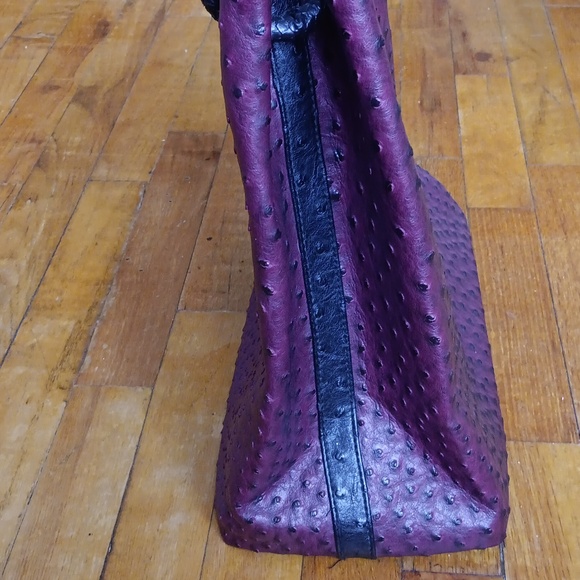 Tory Burch Burgandy/Plum Tote Bag Pristine Condition - Picture 10 of 11